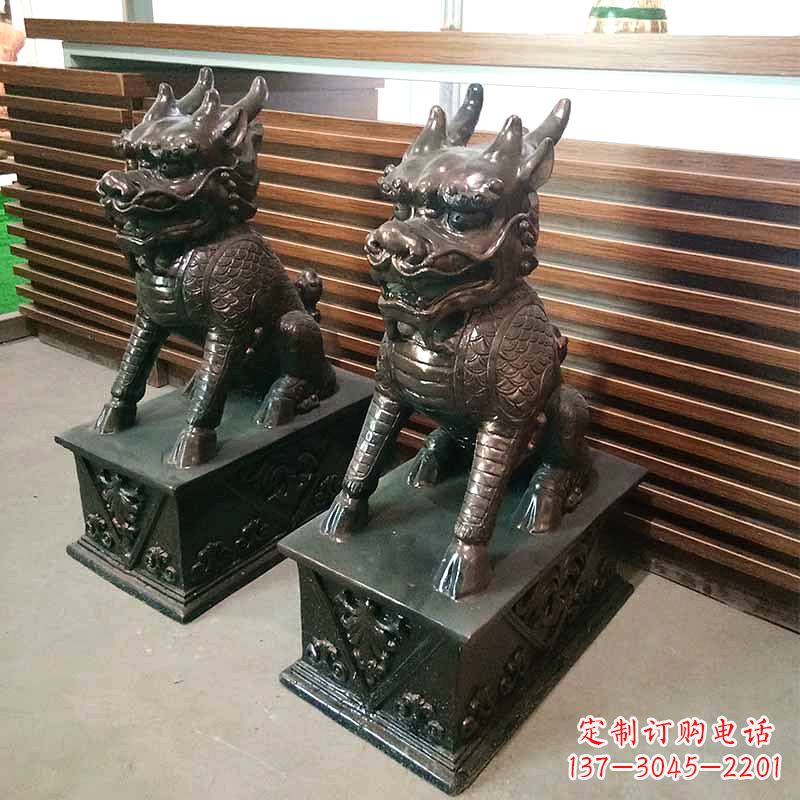济南饰你家门口的瑞祥麒麟雕塑