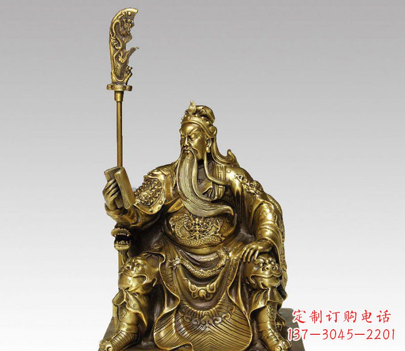 济南中领雕塑:精美关公铜雕艺术品