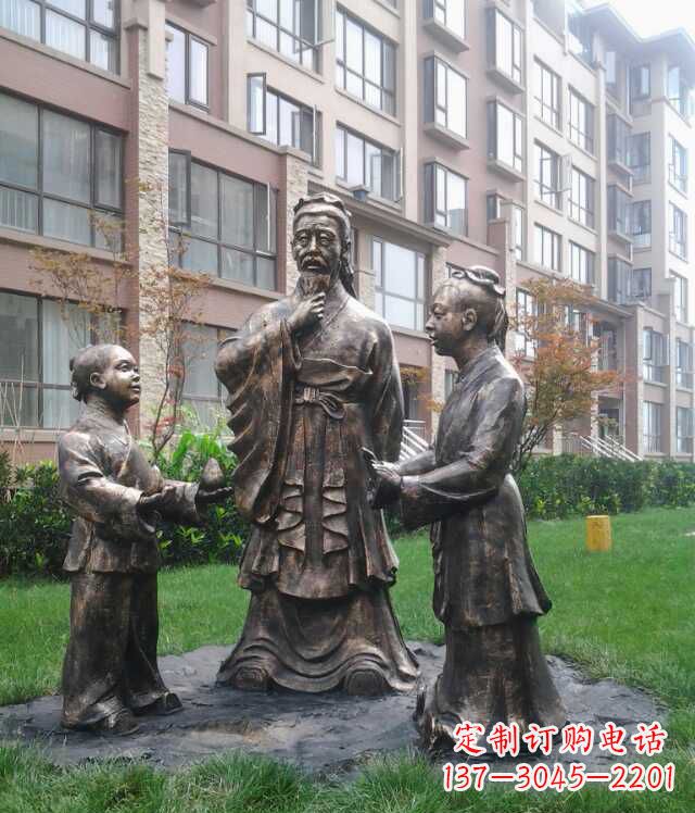 济南孔融让梨古代人物雕塑