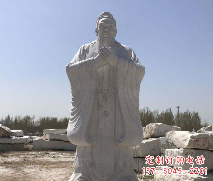 济南孔子古代名人石雕 (3)