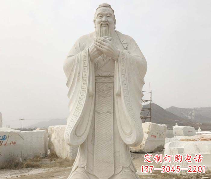 济南孔子古代名人石雕
