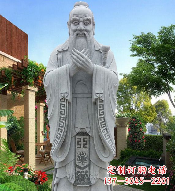 济南备受尊崇的孔子青铜雕塑