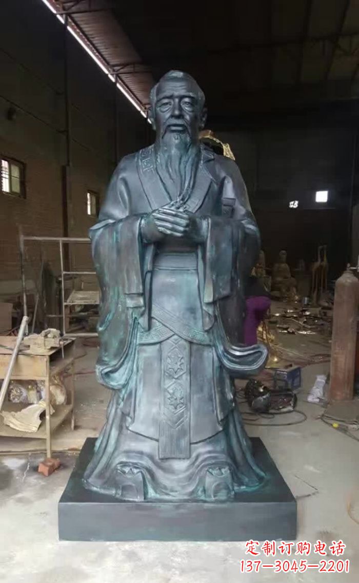 济南中领雕塑的孔子青铜雕塑