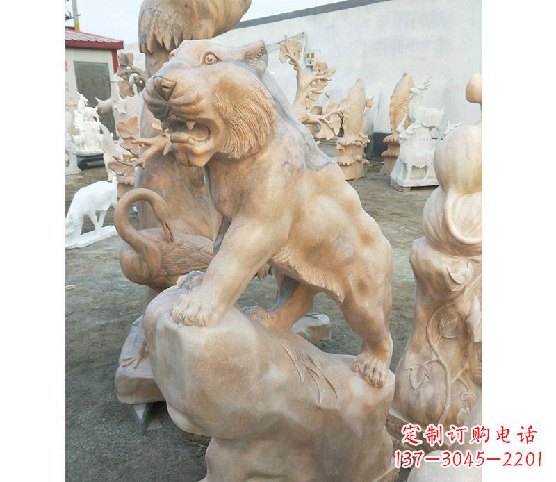 济南高端石雕老虎,让你的公园里更加精彩