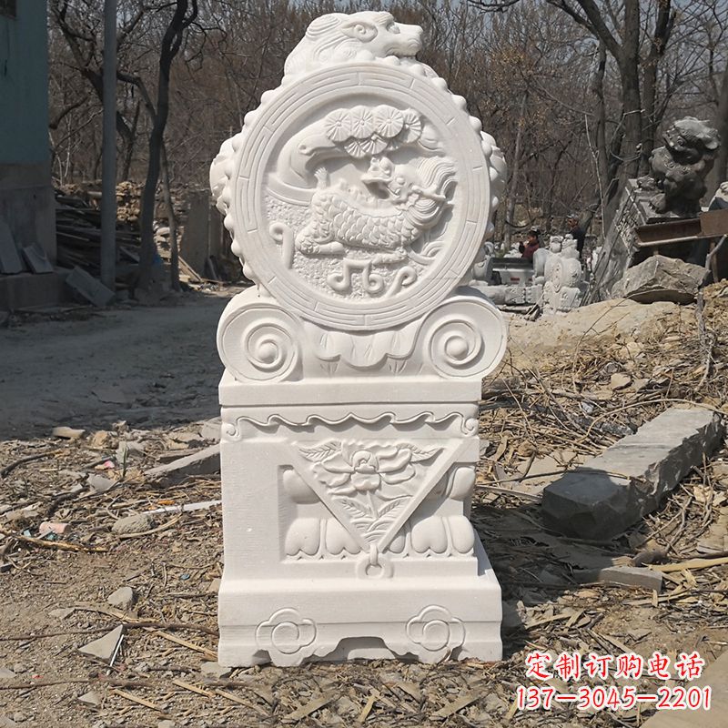 济南老石狮子门墩雕塑,打造与众不同的定制雕塑