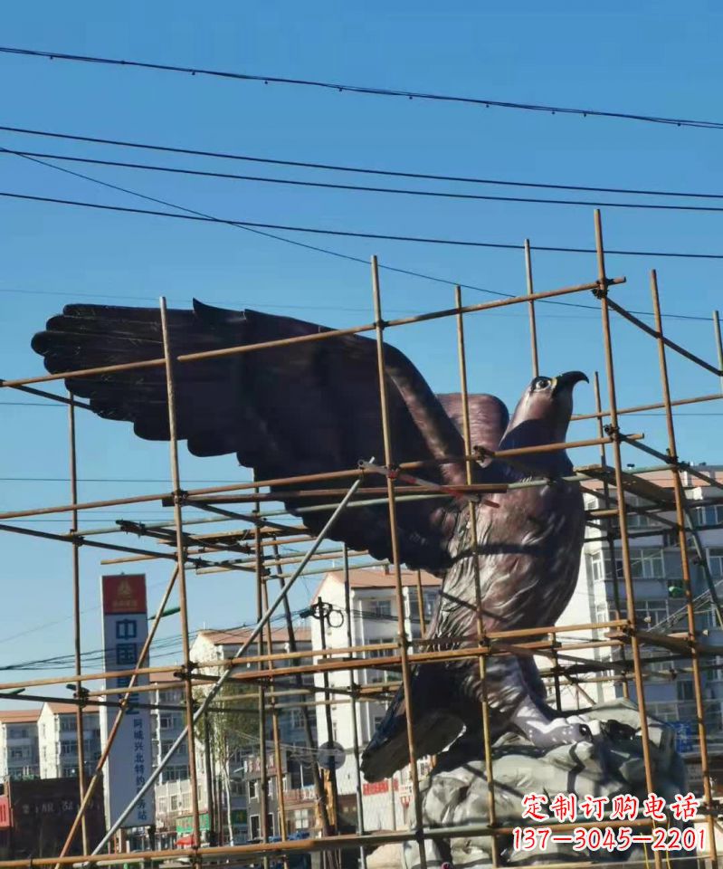 济南高雅精致精美老鹰铜雕