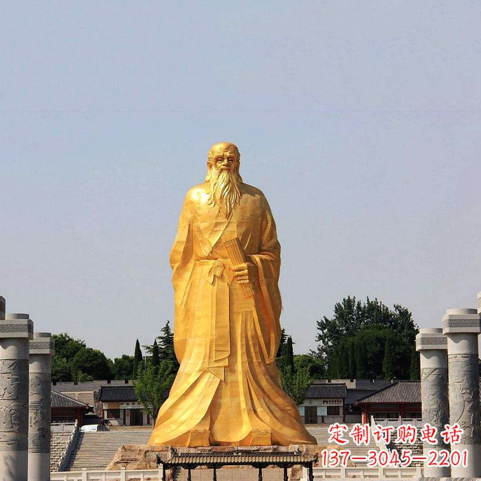济南经典人物老子雕像,表达真情