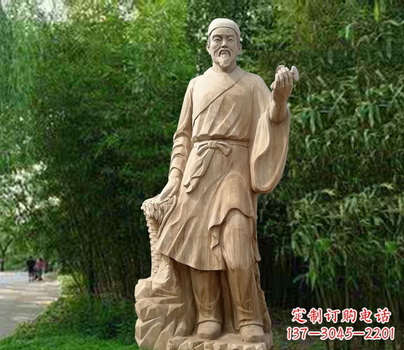 济南李时珍大理石医学家石雕