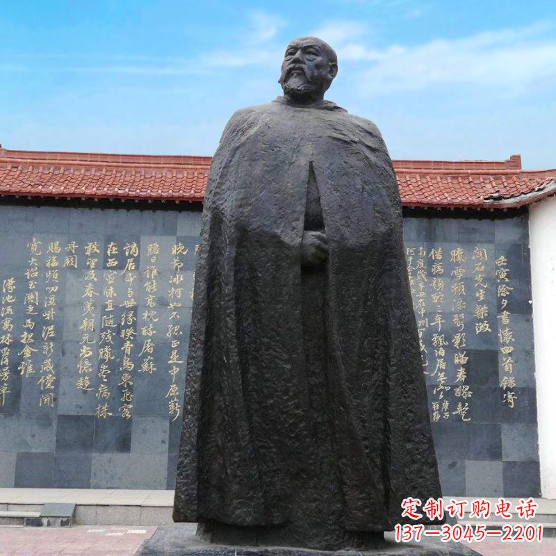 济南精美手工雕刻林则徐铜雕像