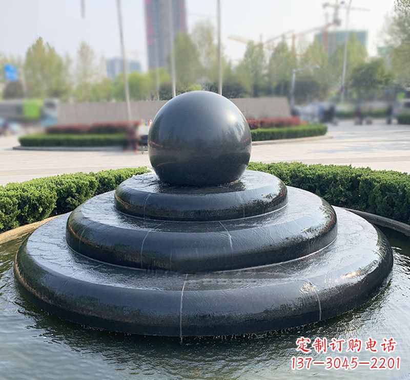 济南临沂石雕风水球喷泉