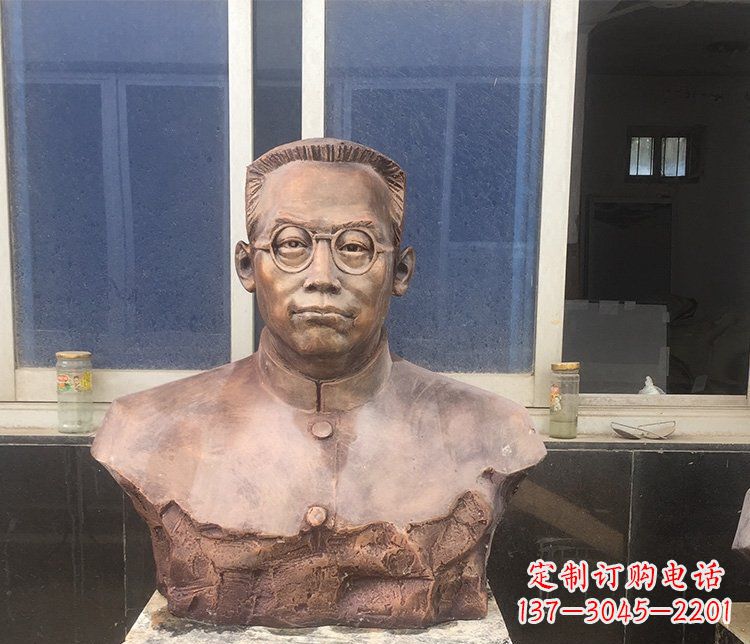 济南精致的刘伯承头像铜雕