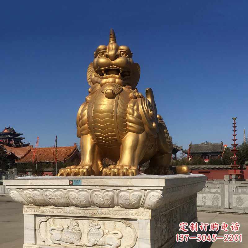 济南鎏金獬豸铜雕,为您提供精美的景观雕塑