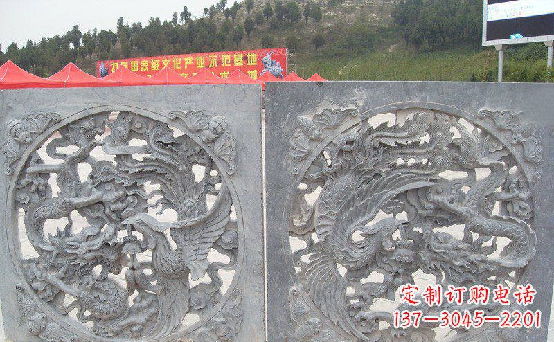 济南龙凤呈祥公园景观石雕--精美绝伦的龙凤陪伴