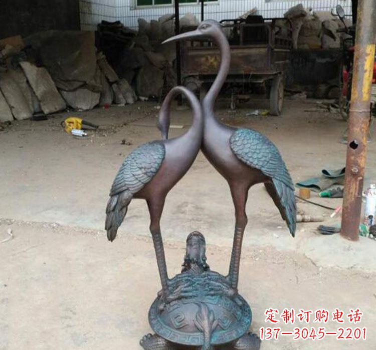 济南龙龟仙鹤铜雕——传承传统,增添福气