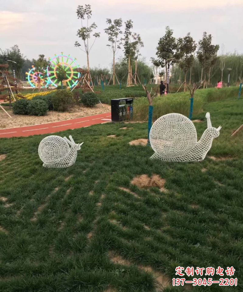济南镂空蜗牛不锈钢雕塑