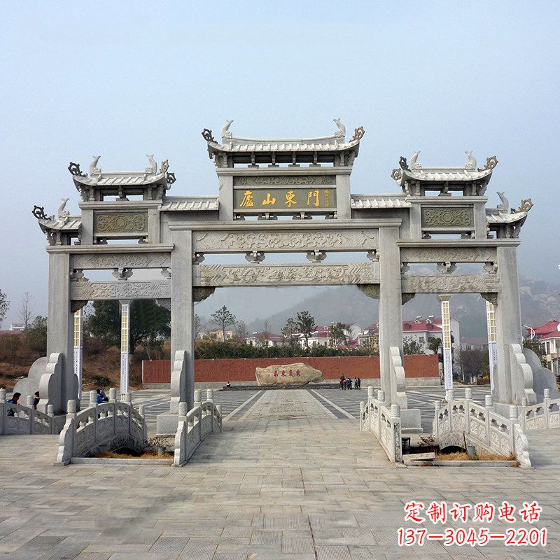 济南庐山大门石牌坊雕塑特色产品介绍