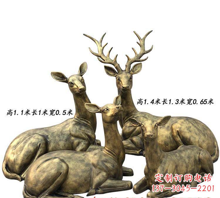 济南精致鹿群铜雕,雕刻出无可比拟的优雅