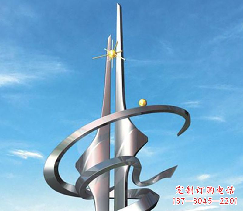 济南螺旋飘带广场雕塑,精美而出众