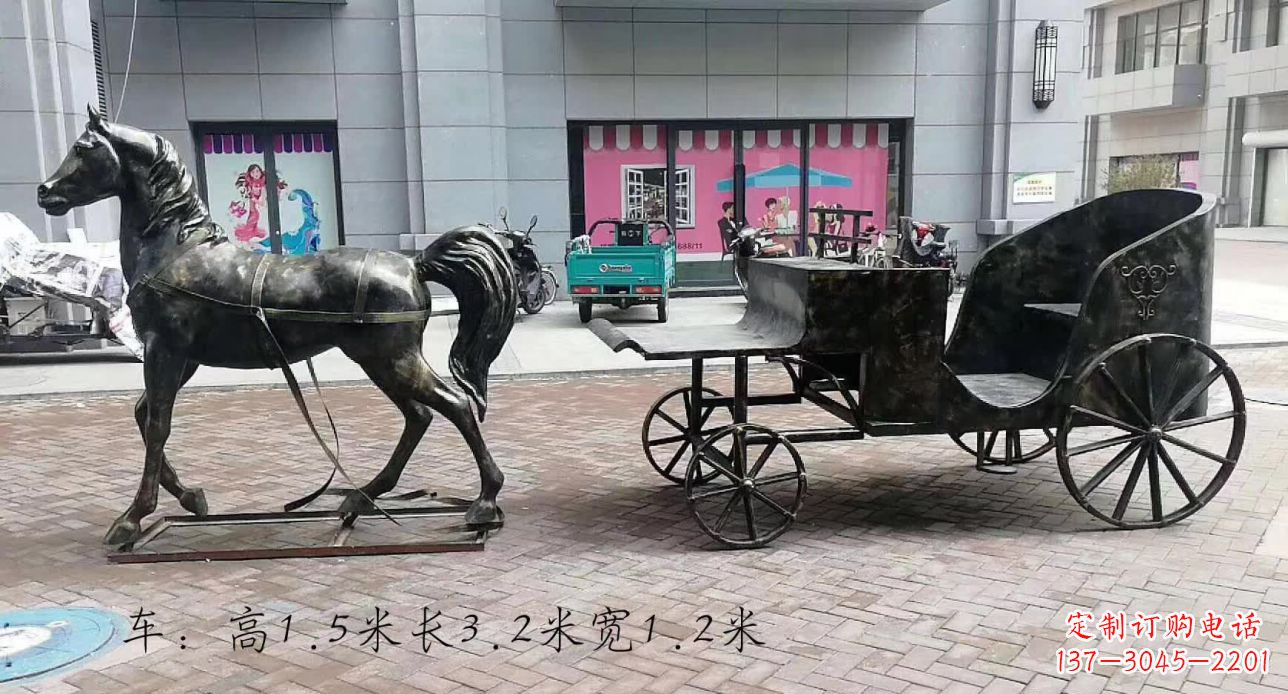 济南古典马车雕塑,精致传承礼仪之魂