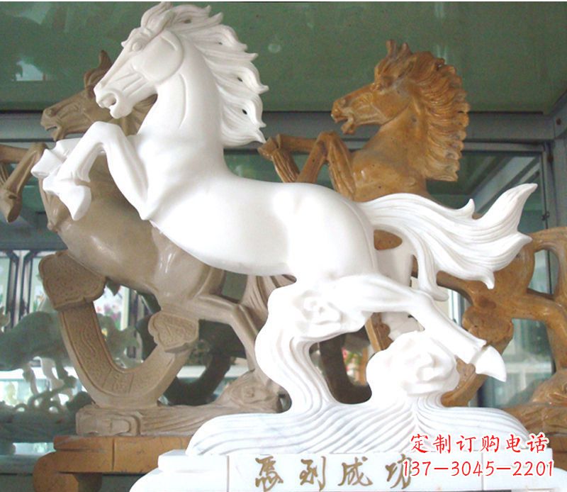 济南精美马到成功景观石雕