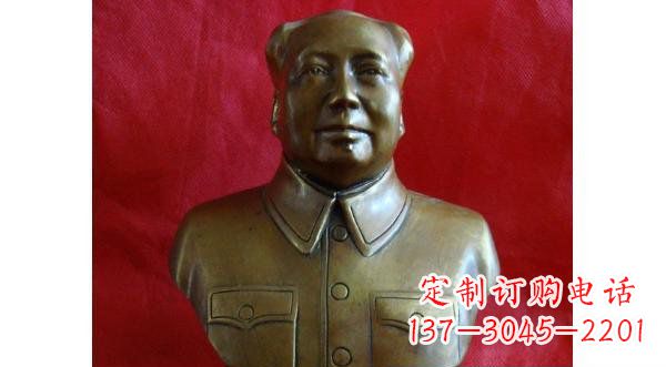 济南毛主席伟人胸像铜雕