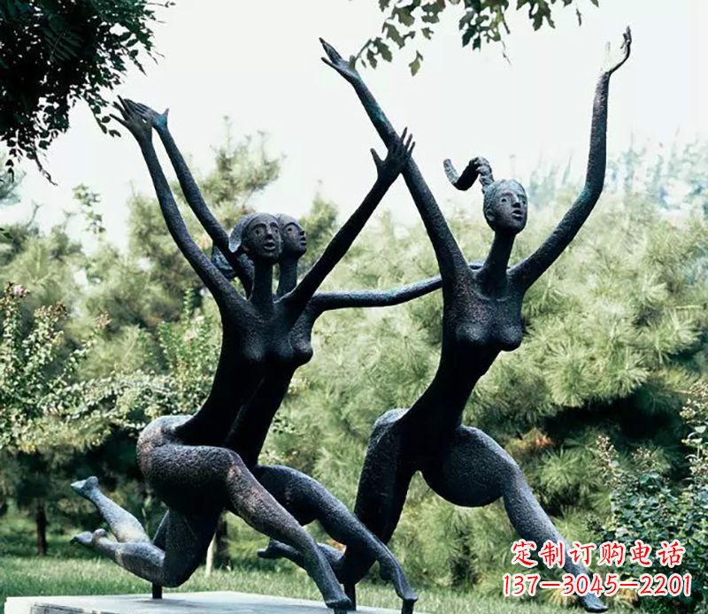 济南精美美女铜雕——绽放出精灵般的美丽