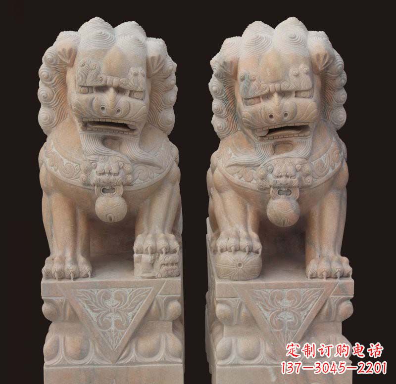 济南传统石狮子雕塑,精美绝伦