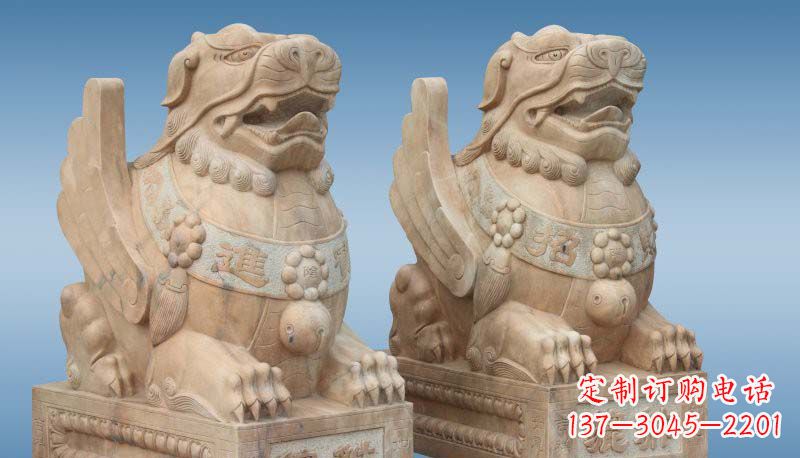 济南门口招财进宝貔貅石雕