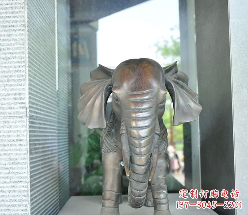 济南艺术象征——门口镇宅大象铜雕