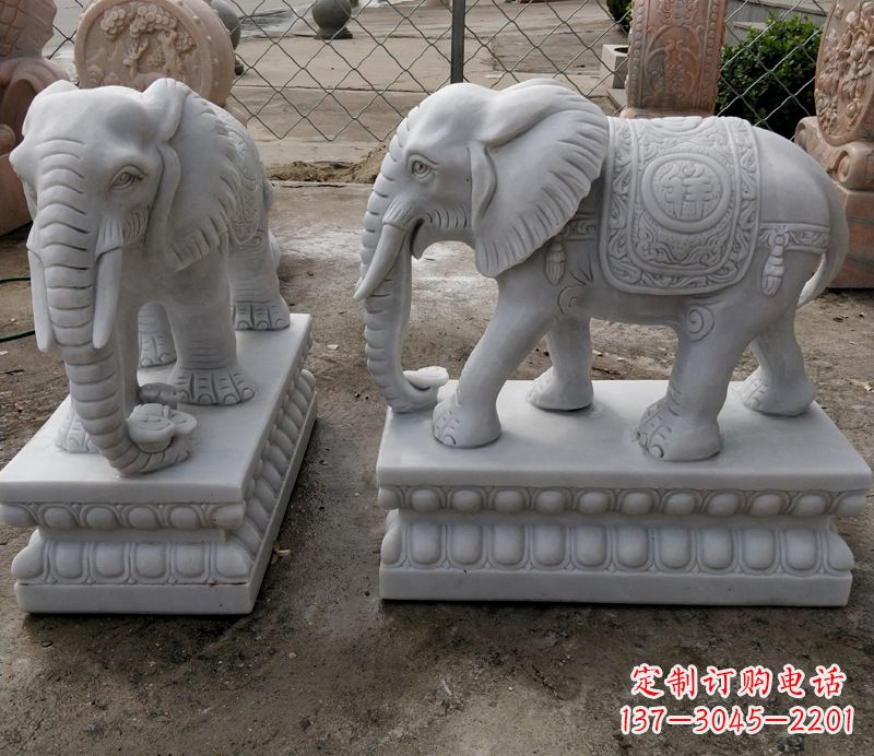 济南门前石雕大象