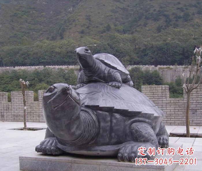 济南中领雕塑母子乌龟公园石雕