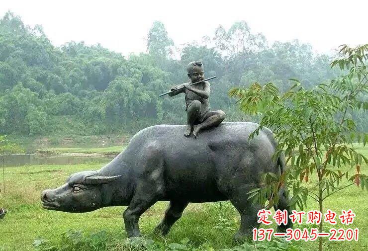 济南艺术精美的牧童铜雕