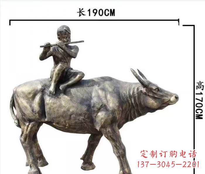 济南完美的牧童铜雕,精雕细琢,定制之选