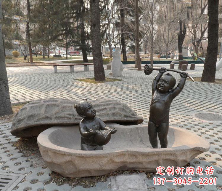 济南中领雕塑:拿莲蓬和石榴,让铜雕流传爱的美好