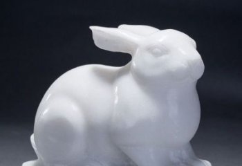 济南精致汉白玉兔子雕塑