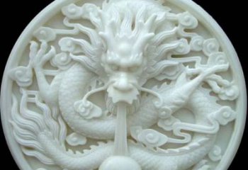 济南汉白玉雕刻龙头摆件，悠然吟诗引领风尚