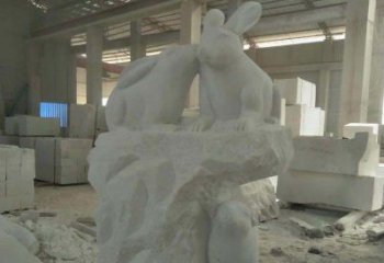 济南精美的中国古典生肖兔雕塑