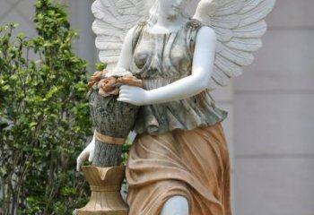 济南精致高雅的汉白玉天使雕塑