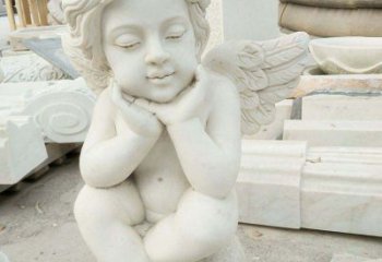 济南汉白玉小天使西方儿童石雕，让孩子们拥有属于自己的天使