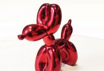 济南红色气球狗气球雕塑，让狗狗宠爱时刻环绕