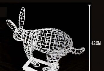 济南全新上市！不锈钢镂空兔子雕塑