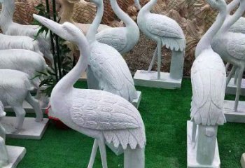 济南花岗岩仙鹤雕塑，给您的家增添浓浓的古典风情