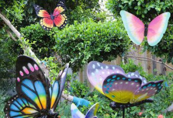 济南花园玻璃钢仿真蝴蝶雕塑
