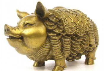 济南欢迎招财猪，用黄铜打造新年祝福