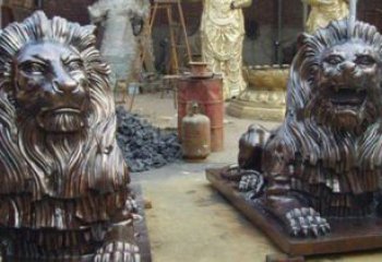 济南汇丰铜狮子雕塑，令人叹为观止