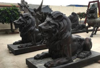 济南汇丰手工铸铜狮子雕塑