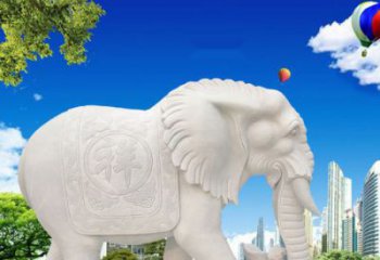 济南唯美大象石雕，祥和吉祥如意