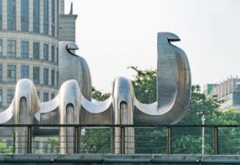 济南中领雕塑：街头抽象骆驼雕塑
