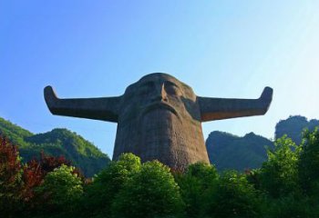 济南中领雕塑：神农头像雕塑