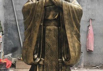 济南中领雕塑：专业定制卡通孔子雕塑